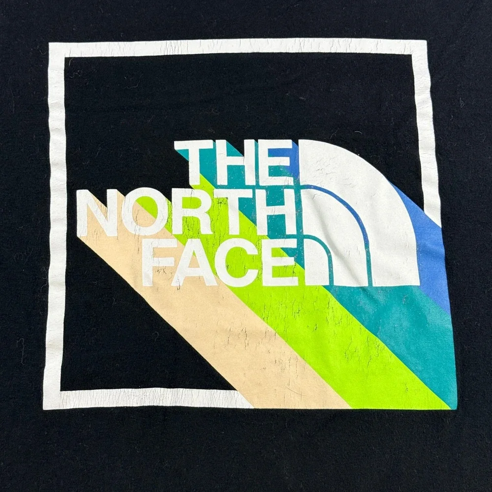 The North Face Mens T-Shirt‎ Graphic Box Logo Small Black 100% Cotton AXAU238